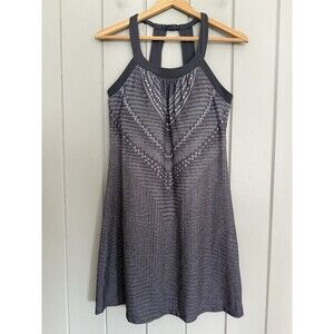 Prana Dress S Small Cantine Gray Synergy Bra Halter Dress Gray Knit Strappy